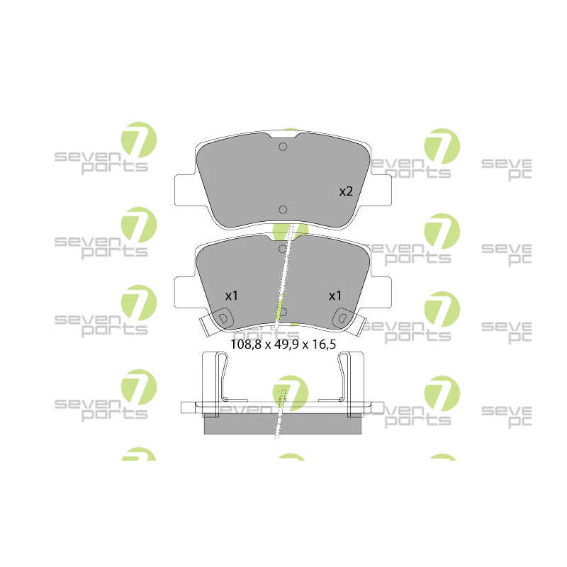 Pastiglie freno asse posteriore - SEVEN