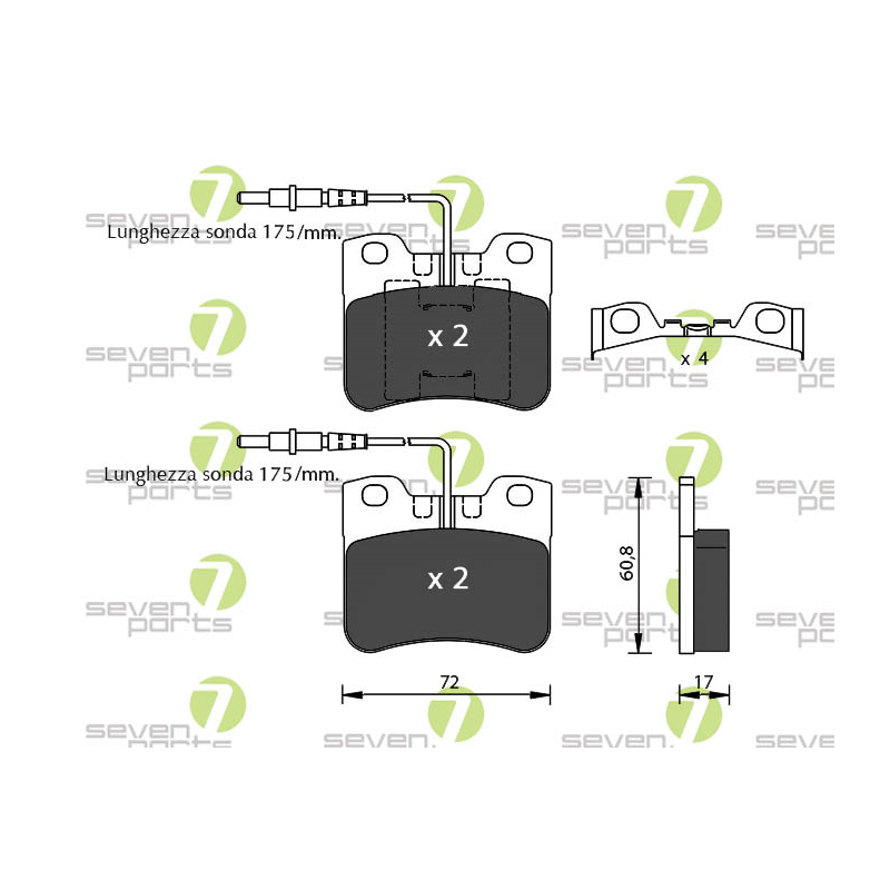 Pastiglie freno asse anteriore - SEVEN