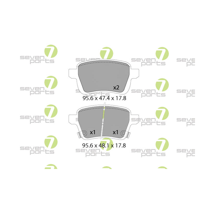 Pastiglie freno asse posteriore - SEVEN