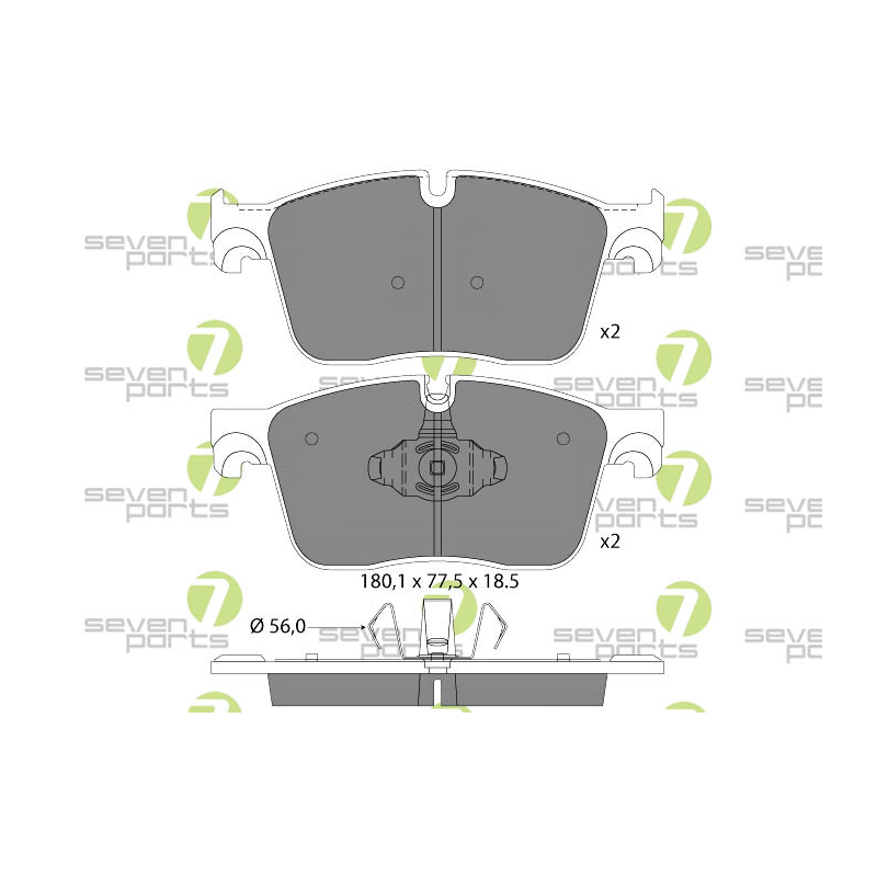 Pastiglie freno asse anteriore - SEVEN