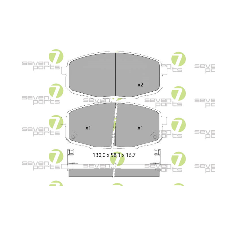 Pastiglie freno asse anteriore - SEVEN