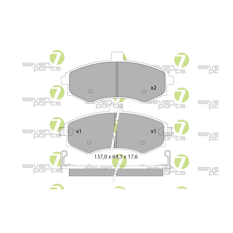 Pastiglie freno asse anteriore - SEVEN
