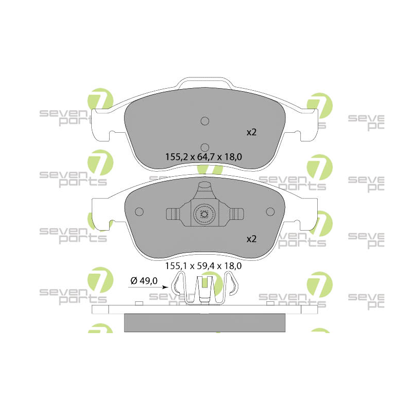 Pastiglie freno asse anteriore - SEVEN