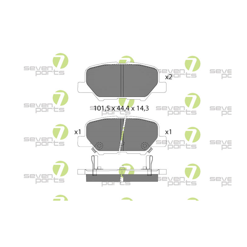 Pastiglie freno asse posteriore - SEVEN