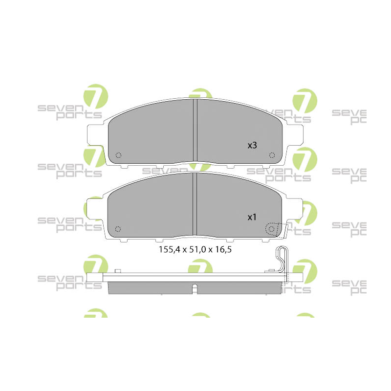 Pastiglie freno asse anteriore - SEVEN