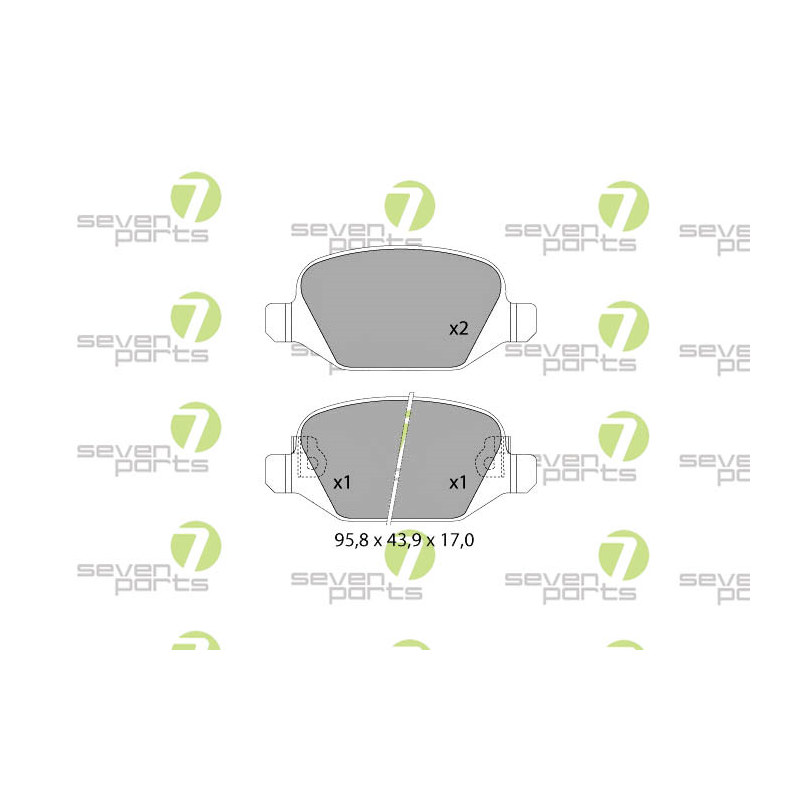 Pastiglie freno asse posteriore - SEVEN