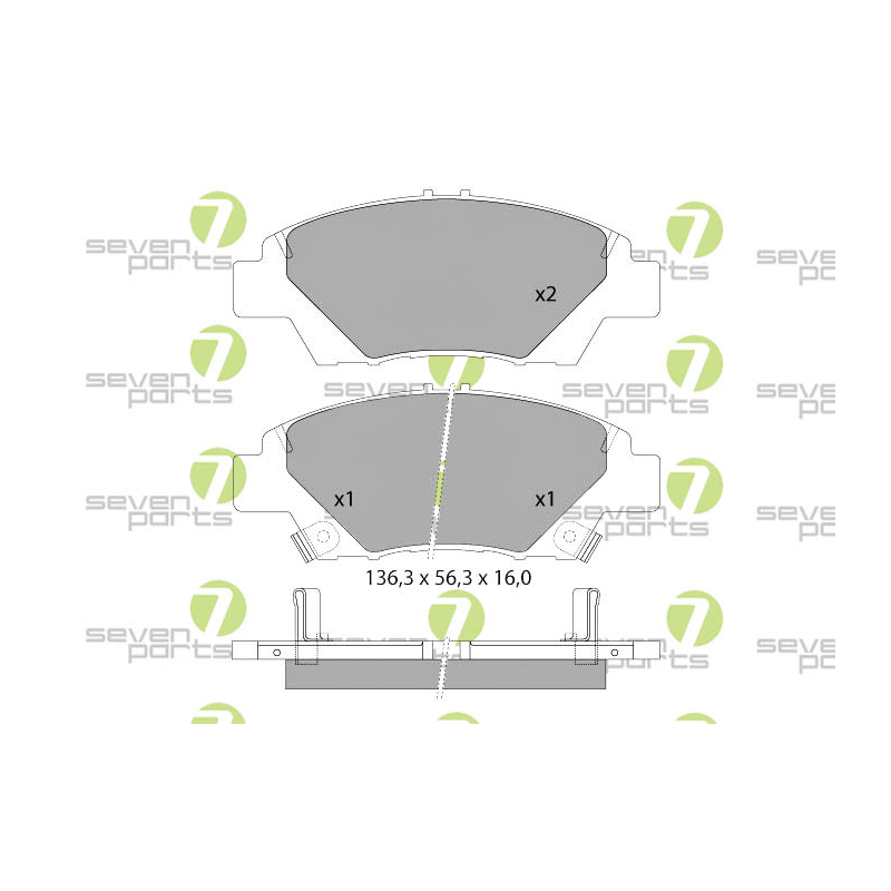 Pastiglie freno asse anteriore - SEVEN