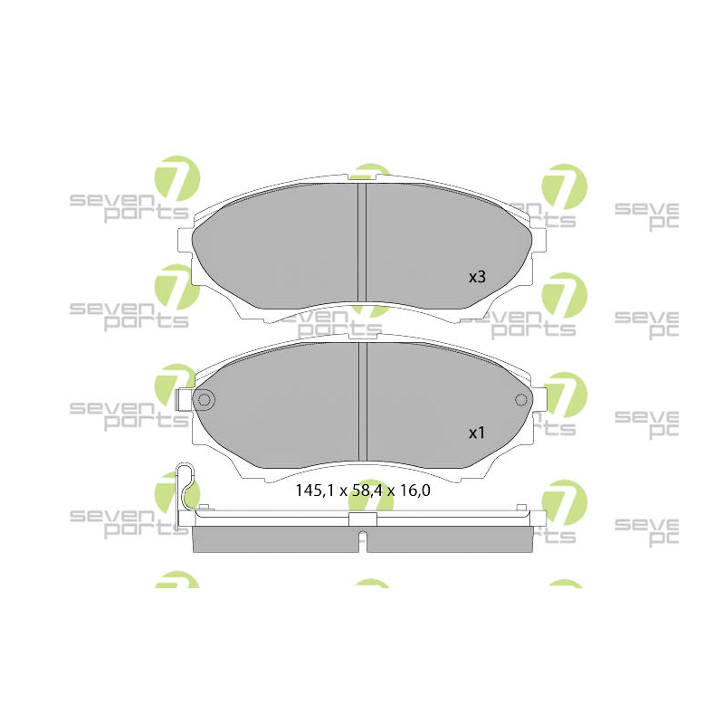 Pastiglie freno asse anteriore - SEVEN