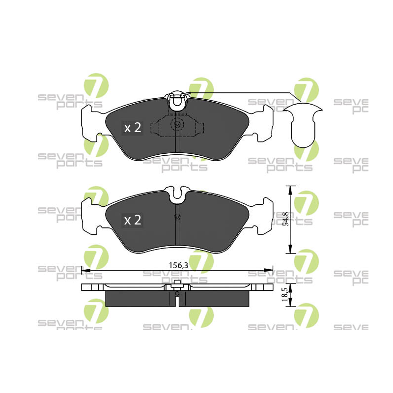 Pastiglie freno asse posteriore - SEVEN
