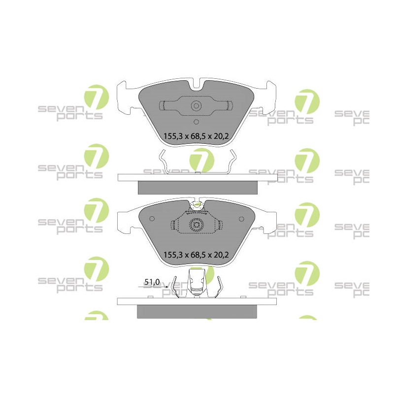 Pastiglie freno asse anteriore - SEVEN