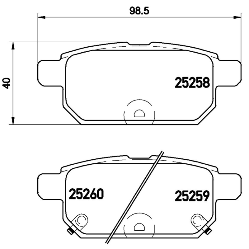 Pastiglie freno asse posteriore - BREMBO