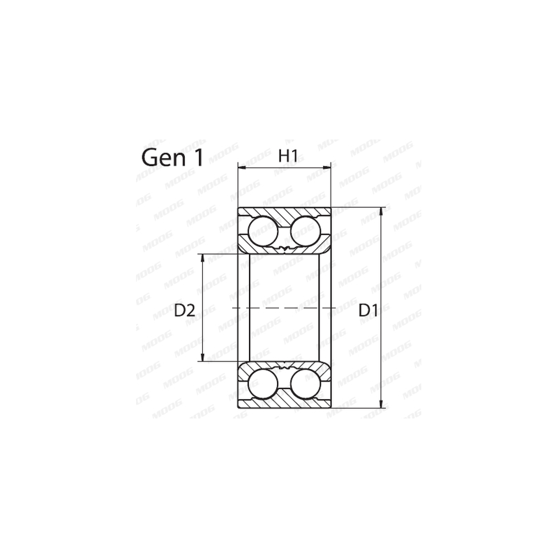 Cuscinetto ruota asse anteriore - MOOG