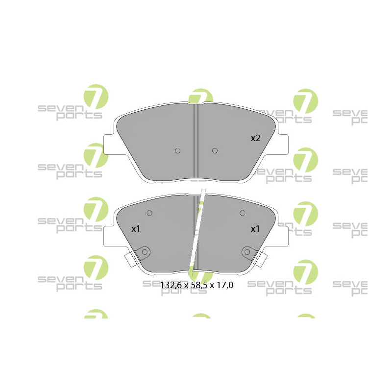 Pastiglie freno asse anteriore - SEVEN