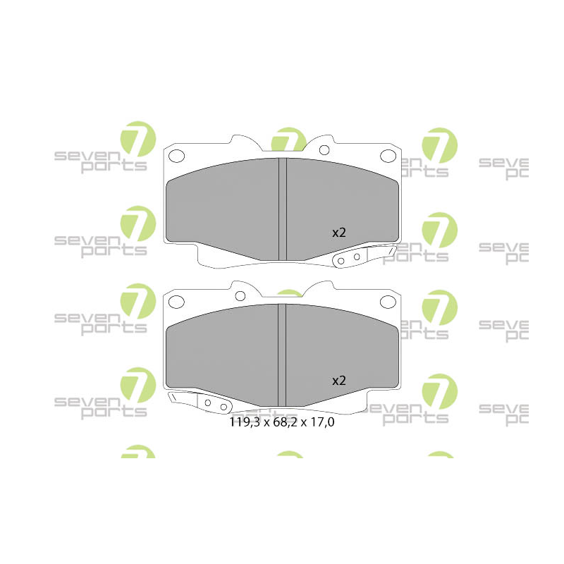 Pastiglie freno asse posteriore - SEVEN