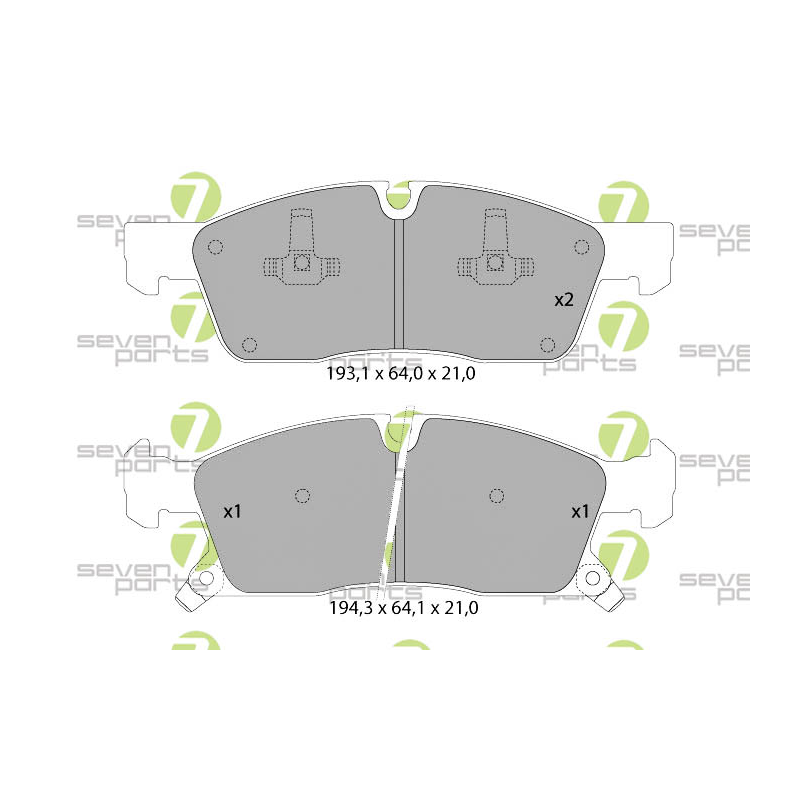 Pastiglie freno asse anteriore - SEVEN