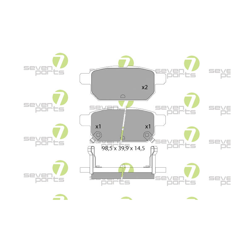 Pastiglie freno asse posteriore - SEVEN