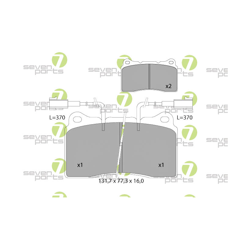 Pastiglie freno asse anteriore - SEVEN