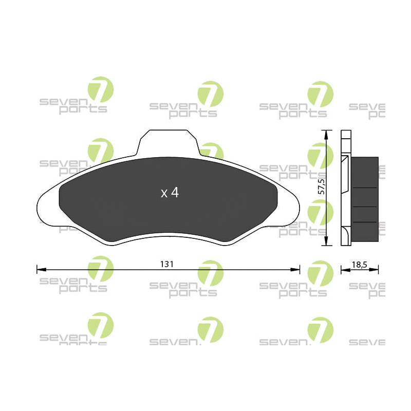 Pastiglie freno asse anteriore - SEVEN