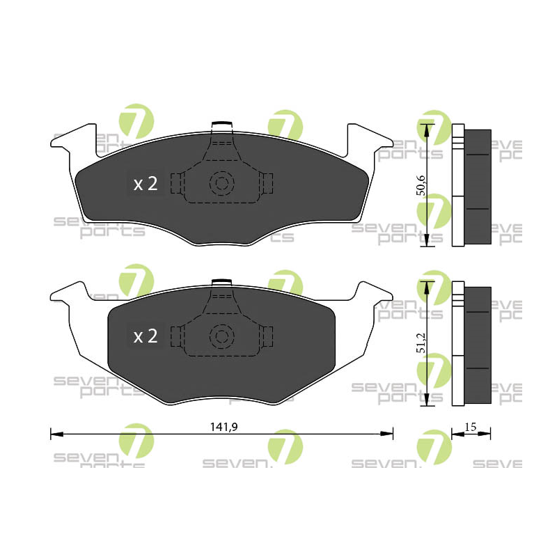 Pastiglie freno asse anteriore - SEVEN