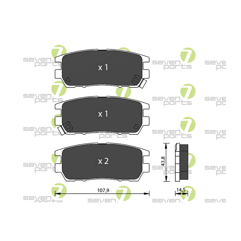 Pastiglie freno asse posteriore - SEVEN
