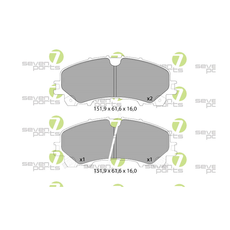 Pastiglie freno asse anteriore - SEVEN