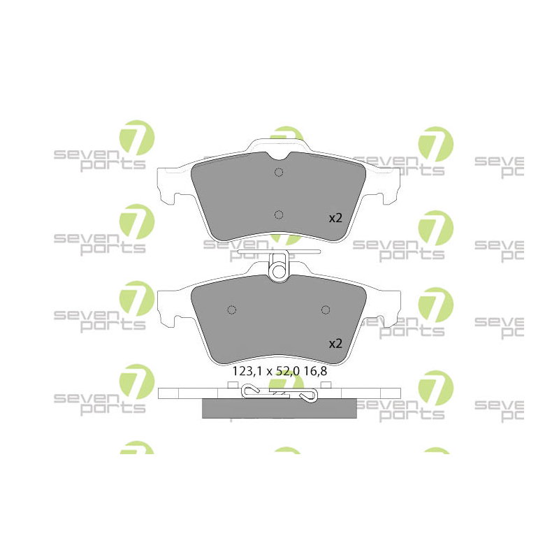 Pastiglie freno asse posteriore - SEVEN