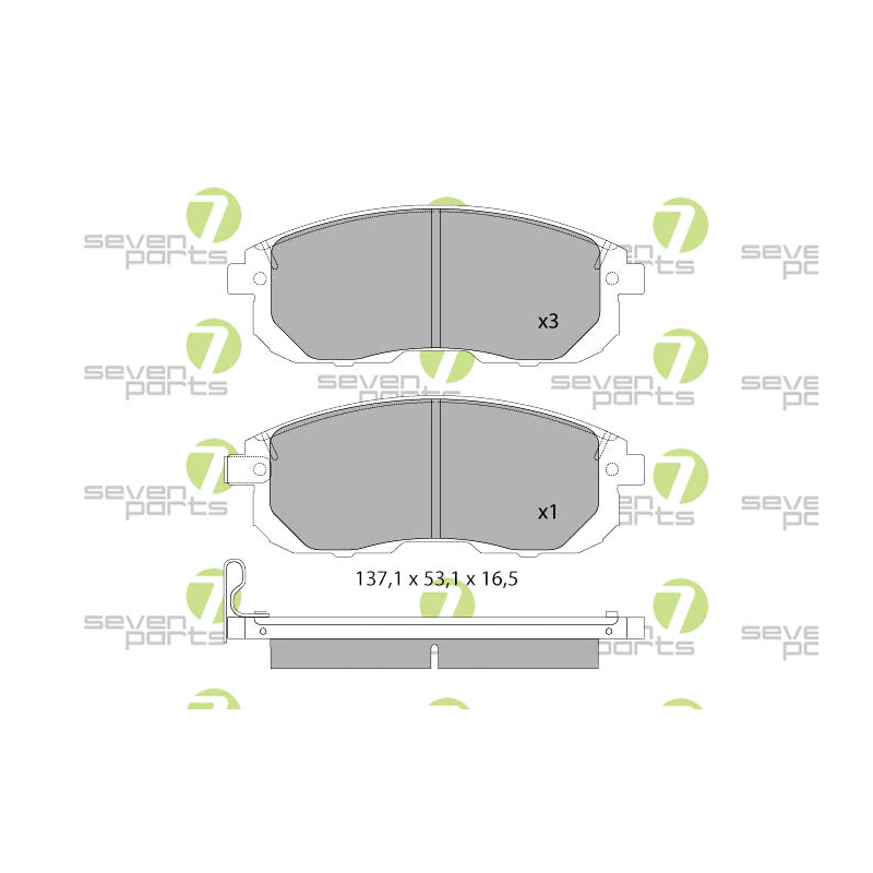 Pastiglie freno asse anteriore - SEVEN