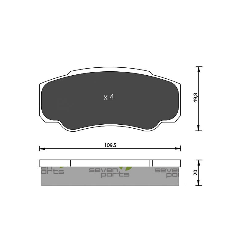Pastiglie freno asse posteriore - SEVEN