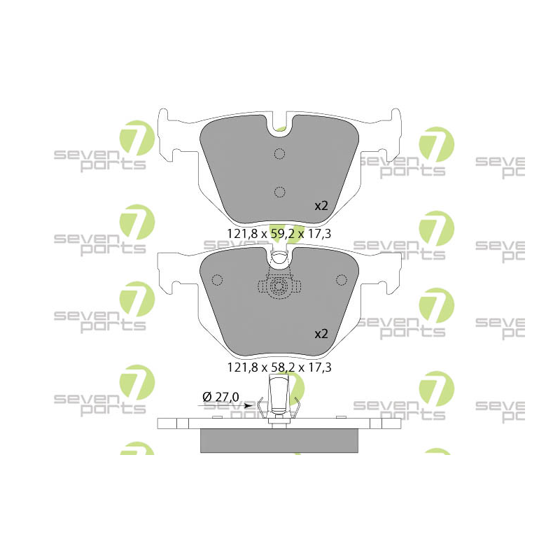 Pastiglie freno asse posteriore - SEVEN