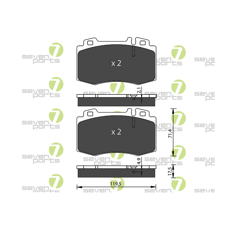 Pastiglie freno asse anteriore - SEVEN