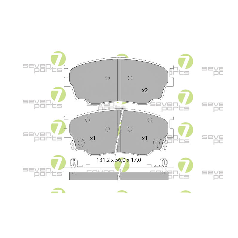 Pastiglie freno asse anteriore - SEVEN