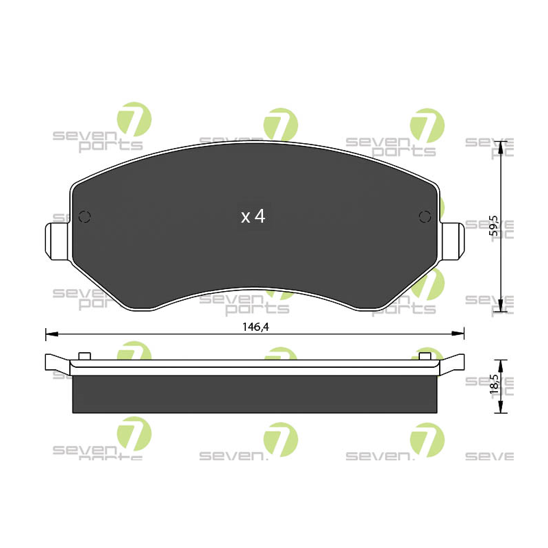 Pastiglie freno asse anteriore - SEVEN