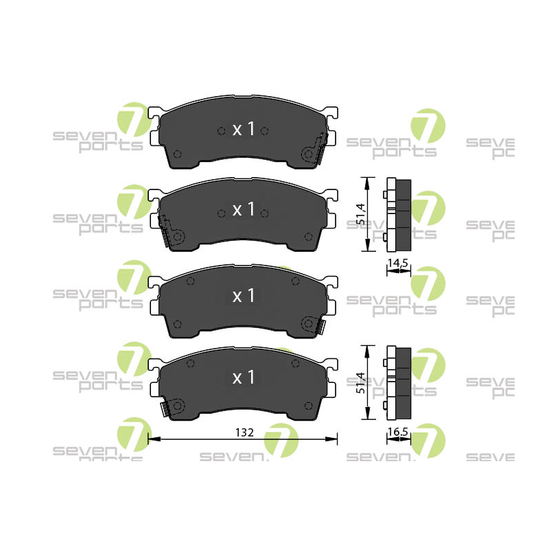 Pastiglie freno asse anteriore - SEVEN