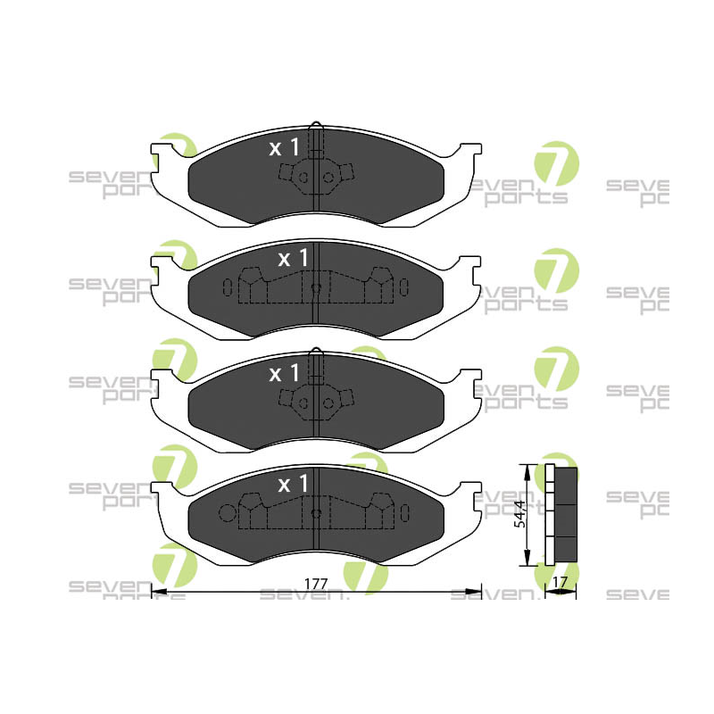 Pastiglie freno asse anteriore - SEVEN