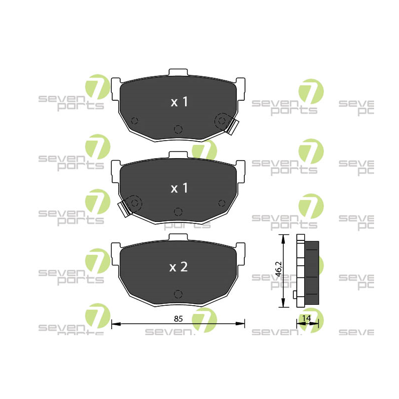 Pastiglie freno asse posteriore - SEVEN