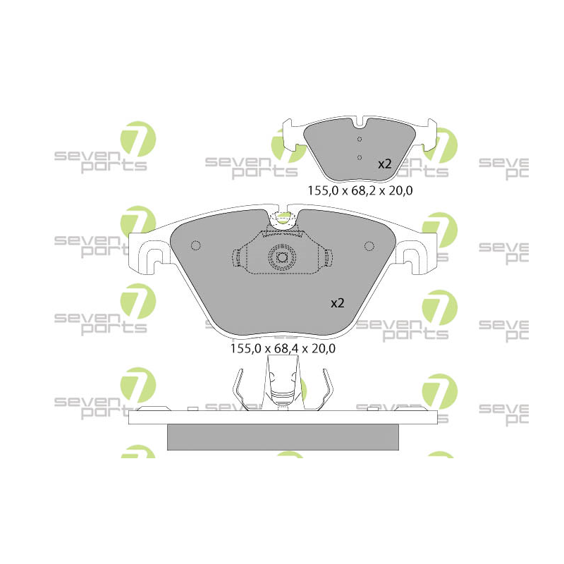 Pastiglie freno asse anteriore - SEVEN