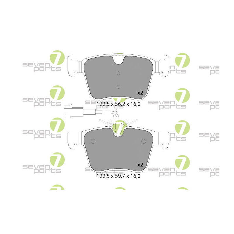 Pastiglie freno asse posteriore - SEVEN