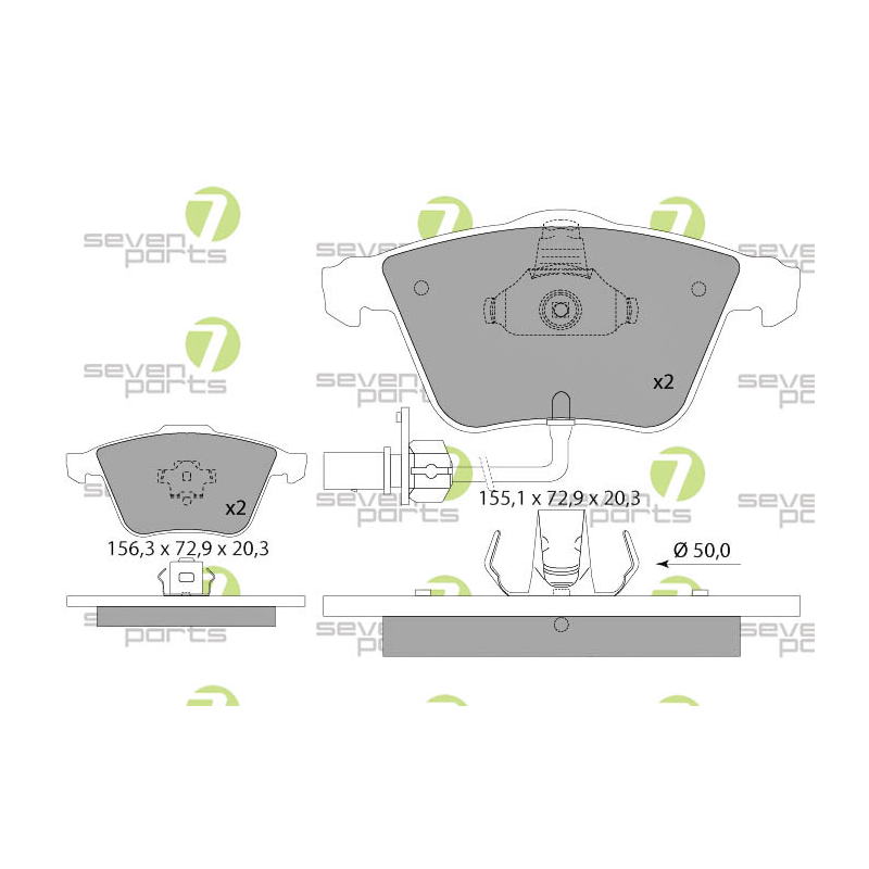 Pastiglie freno asse anteriore - SEVEN