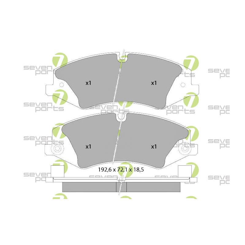 Pastiglie freno asse anteriore - SEVEN