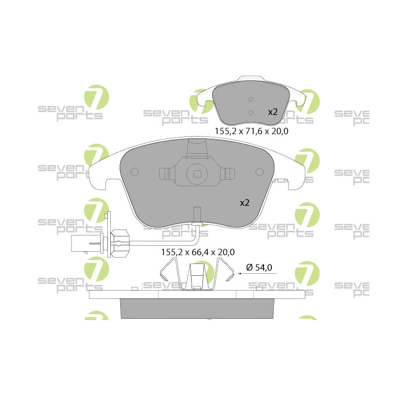 Pastiglie freno asse anteriore - SEVEN
