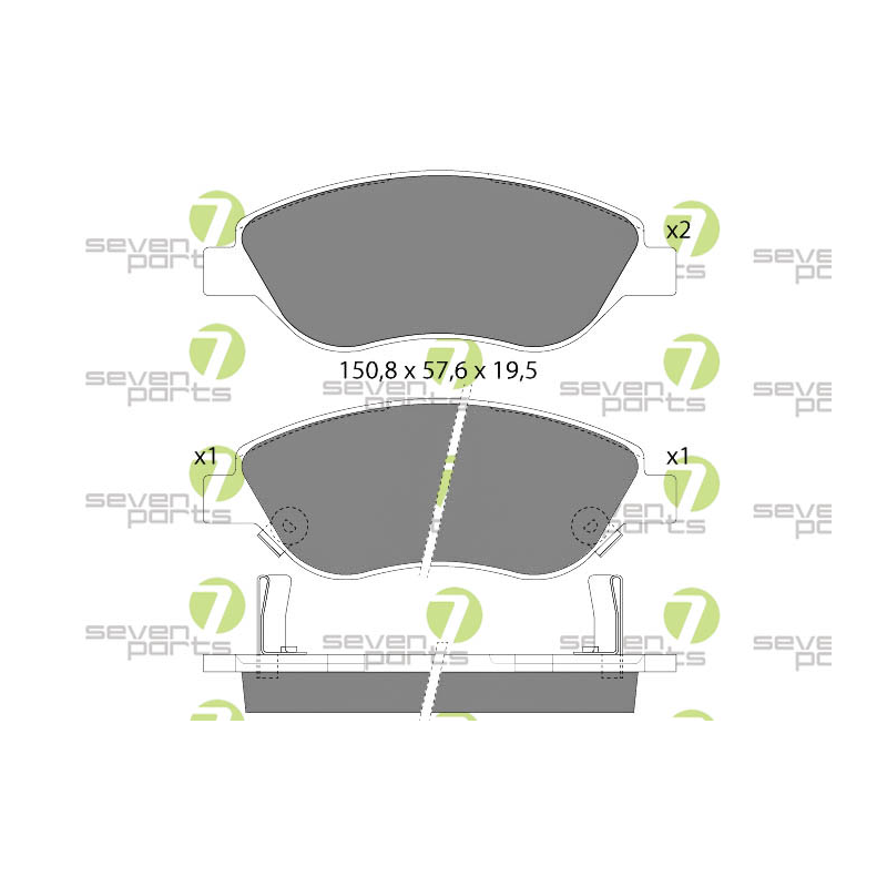 Pastiglie freno asse anteriore - SEVEN