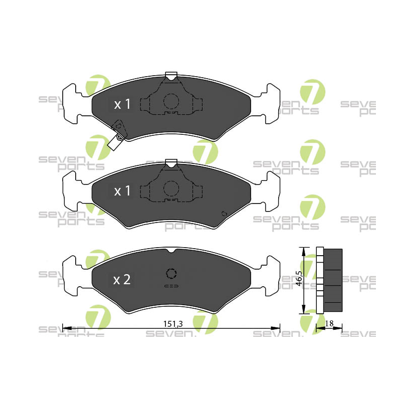 Pastiglie freno asse anteriore - SEVEN