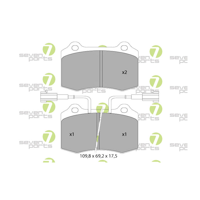 Pastiglie freno asse anteriore - SEVEN