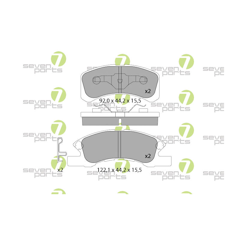 Pastiglie freno asse anteriore - SEVEN