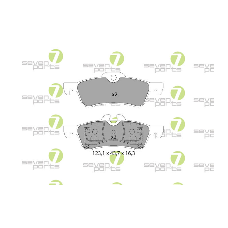 Pastiglie freno asse posteriore - SEVEN