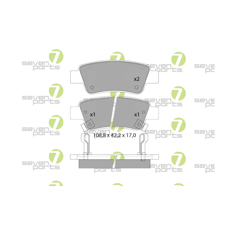 Pastiglie freno asse posteriore - SEVEN