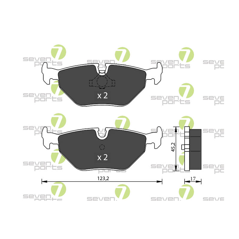 Pastiglie freno asse posteriore - SEVEN