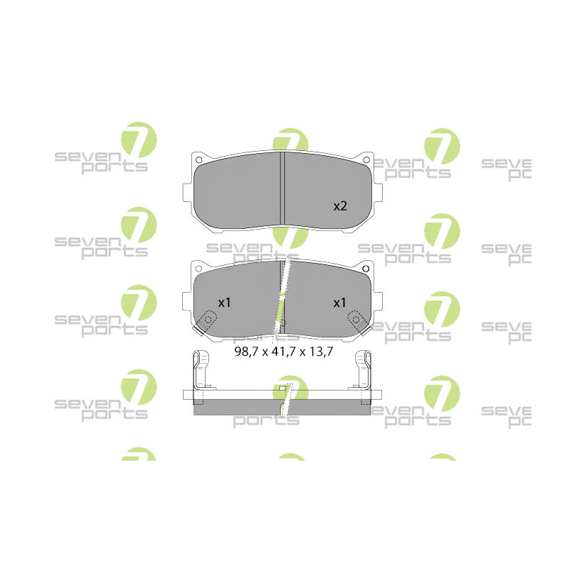Pastiglie freno asse posteriore - SEVEN