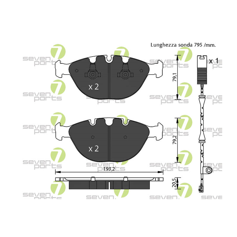 Pastiglie freno asse posteriore - SEVEN