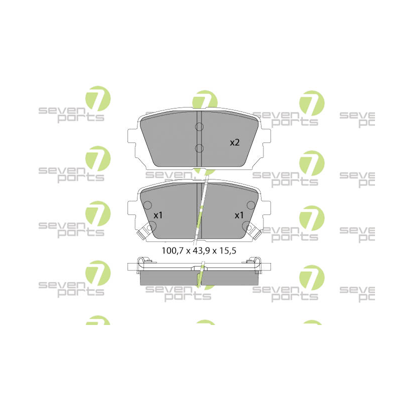 Pastiglie freno asse posteriore - SEVEN